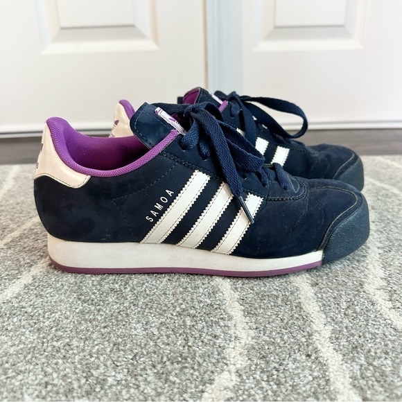 Adidas Samoa Navy and Violet Purple Sneakers - Picture 1 of 10